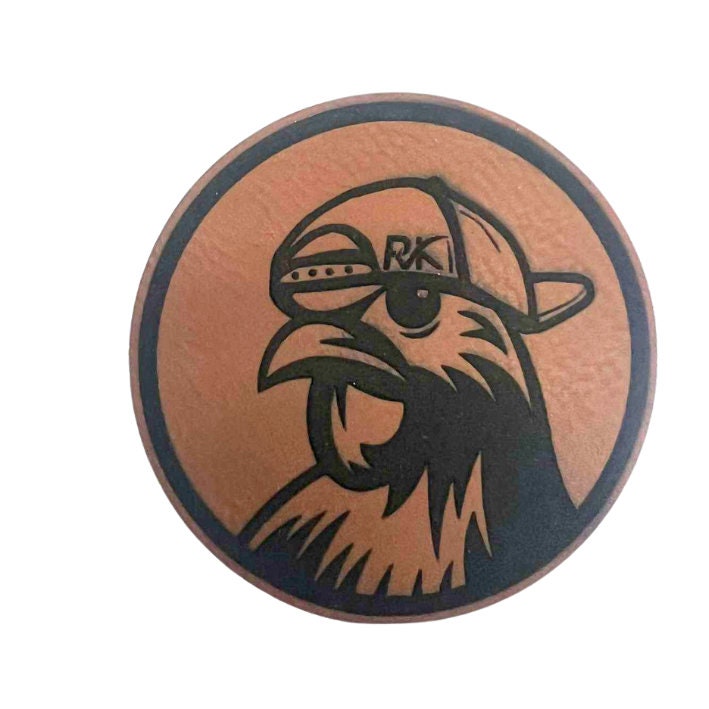 Cowboy or Snapback Rooster leatherette patch on Richardson 112 or 168 roundbill or flatbill snapback
