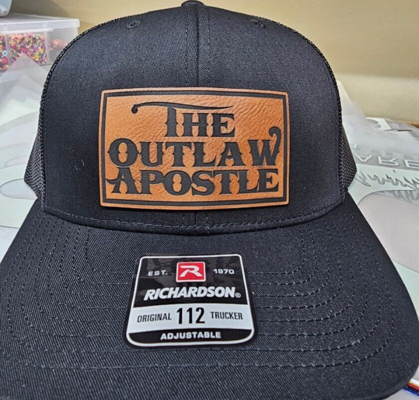 Custom embroidery or leather patch hats on Richardson 112 or 168
