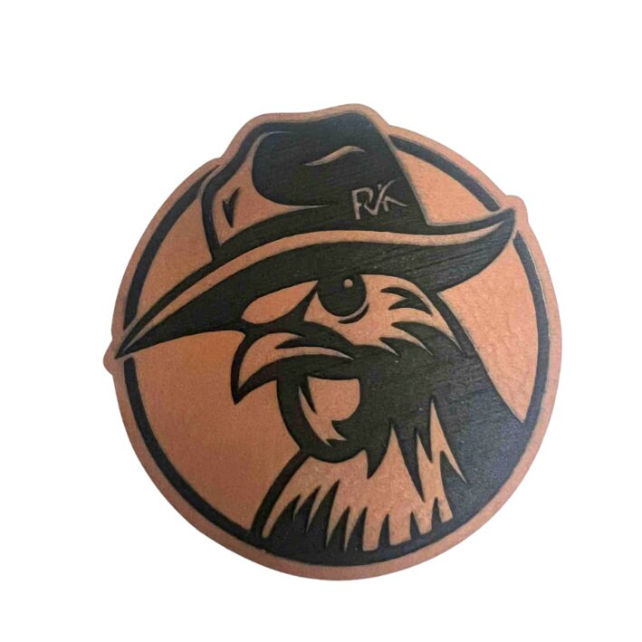 Cowboy or Snapback Rooster leatherette patch on Richardson 112 or 168 roundbill or flatbill snapback