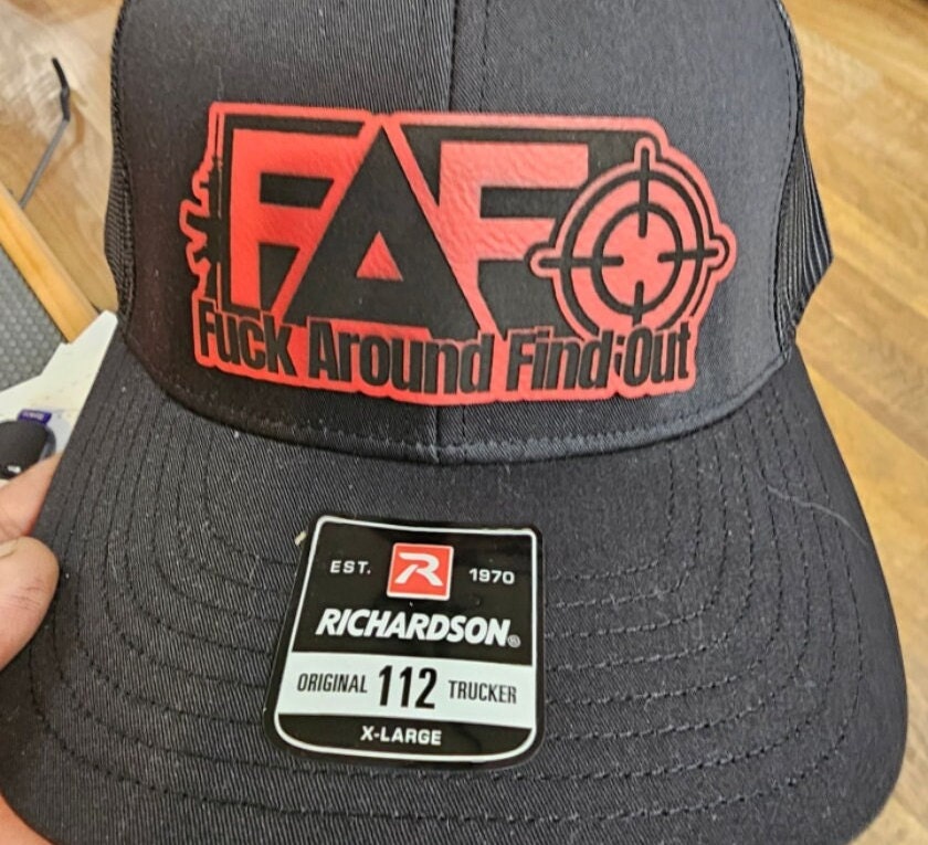 Custom embroidery or leather patch hats on Richardson 112 or 168