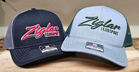 Custom embroidery or leather patch hats on Richardson 112 or 168