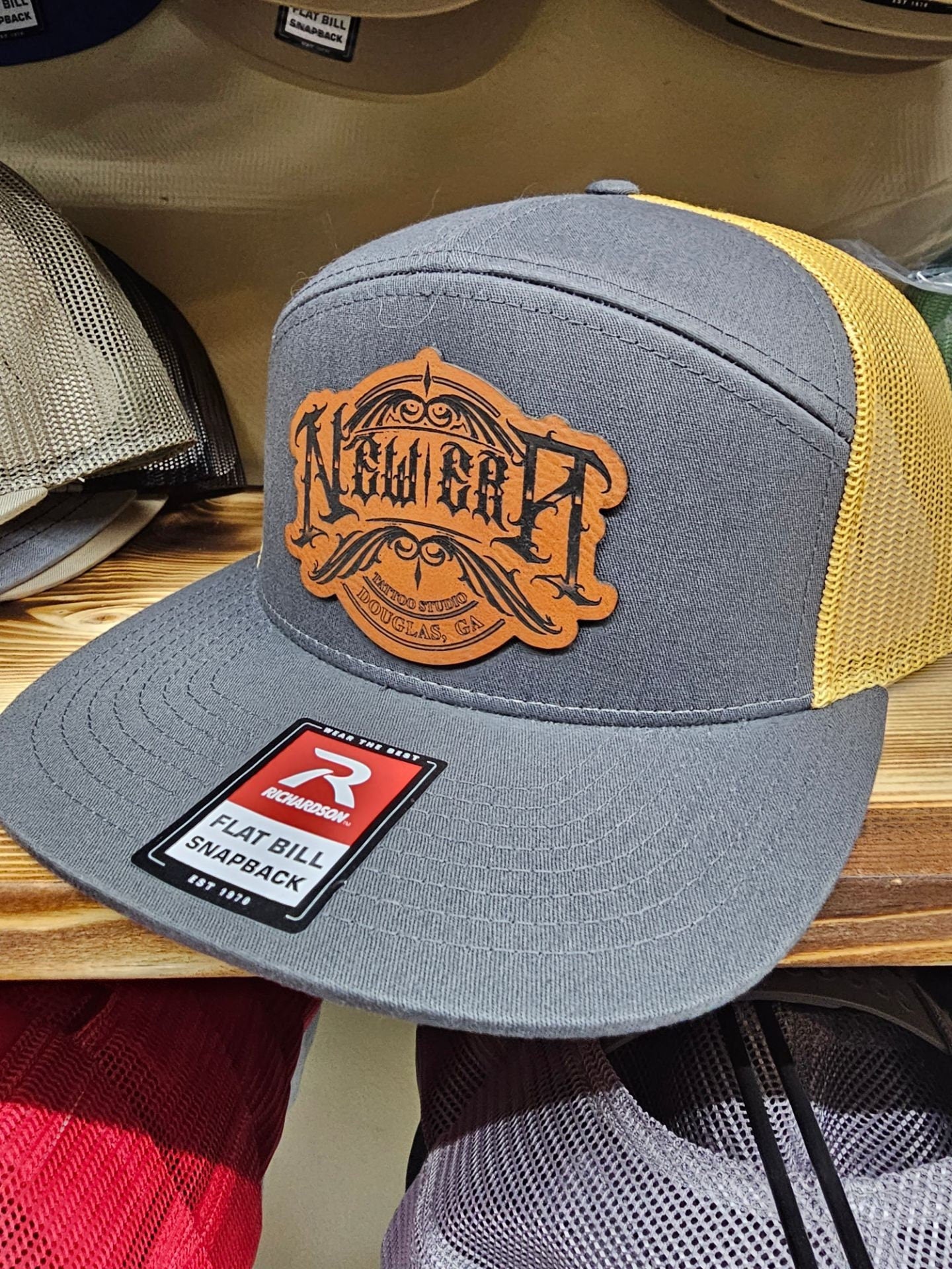 Richardson 112 hat with custom leather patch
