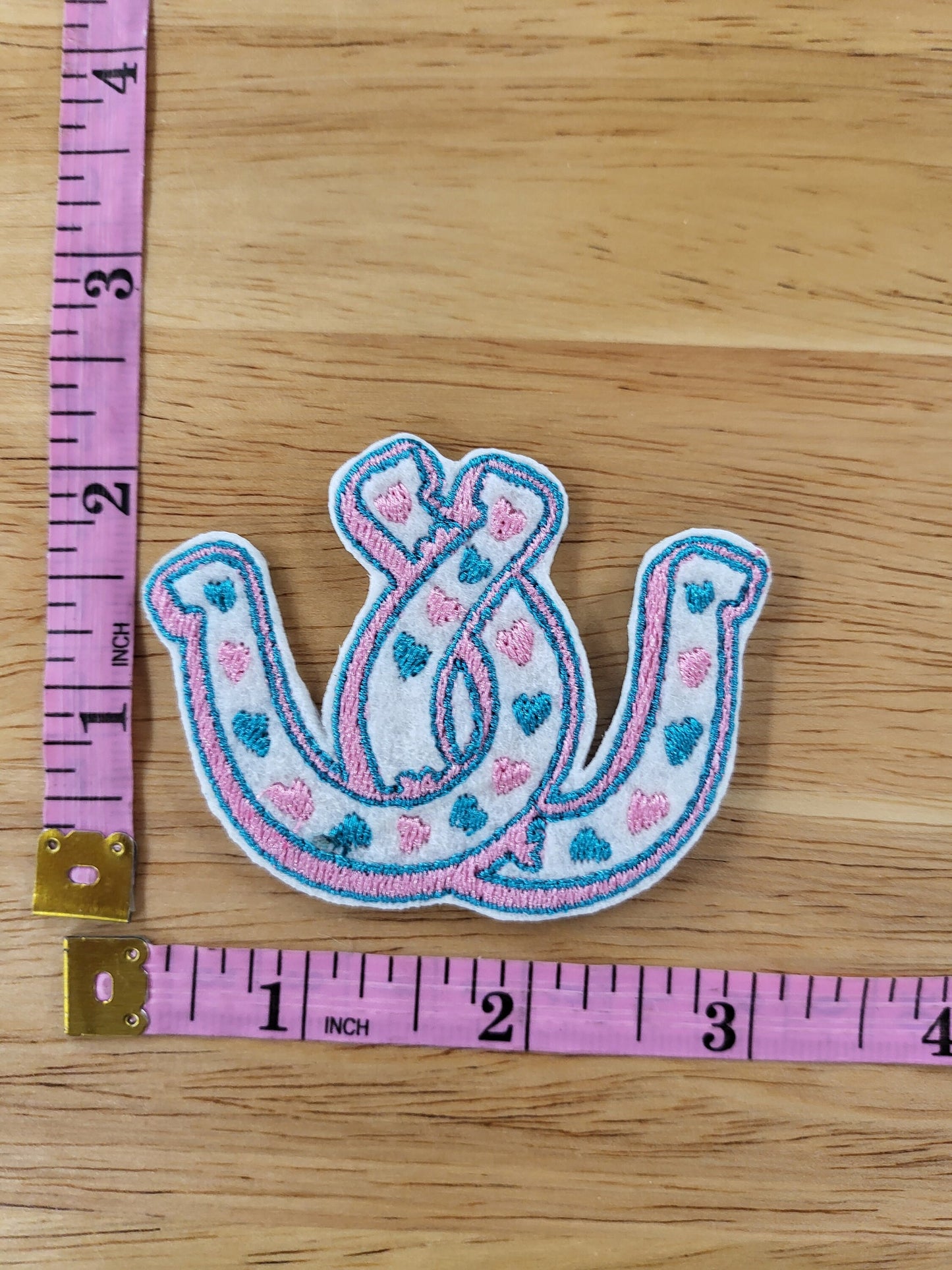 lil' Lucky embroidered iron-on patch set includes 8 ball, dice, Lucky 7s, money bag, and horseshoes.
