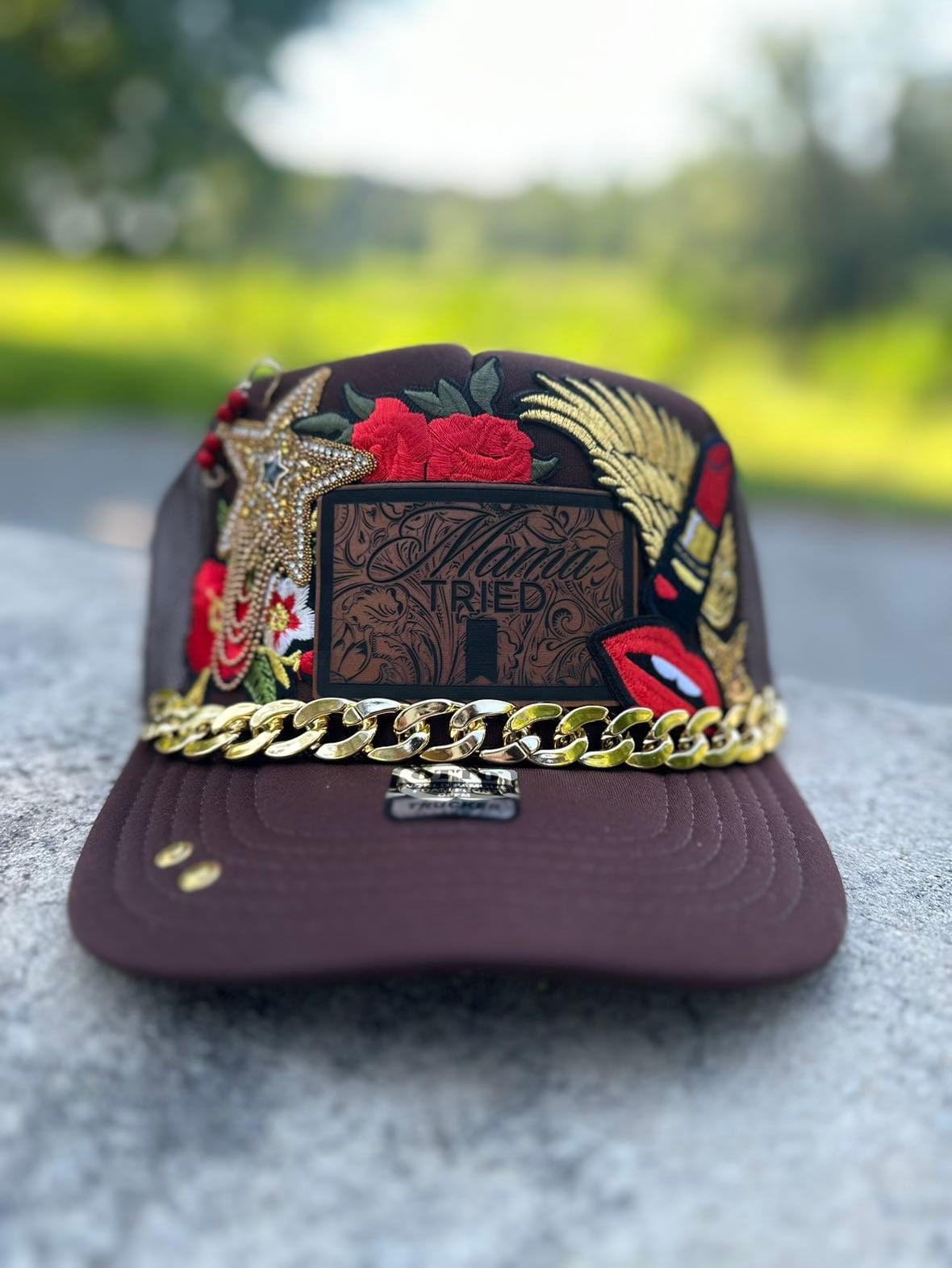 Custom designed trucker hat.