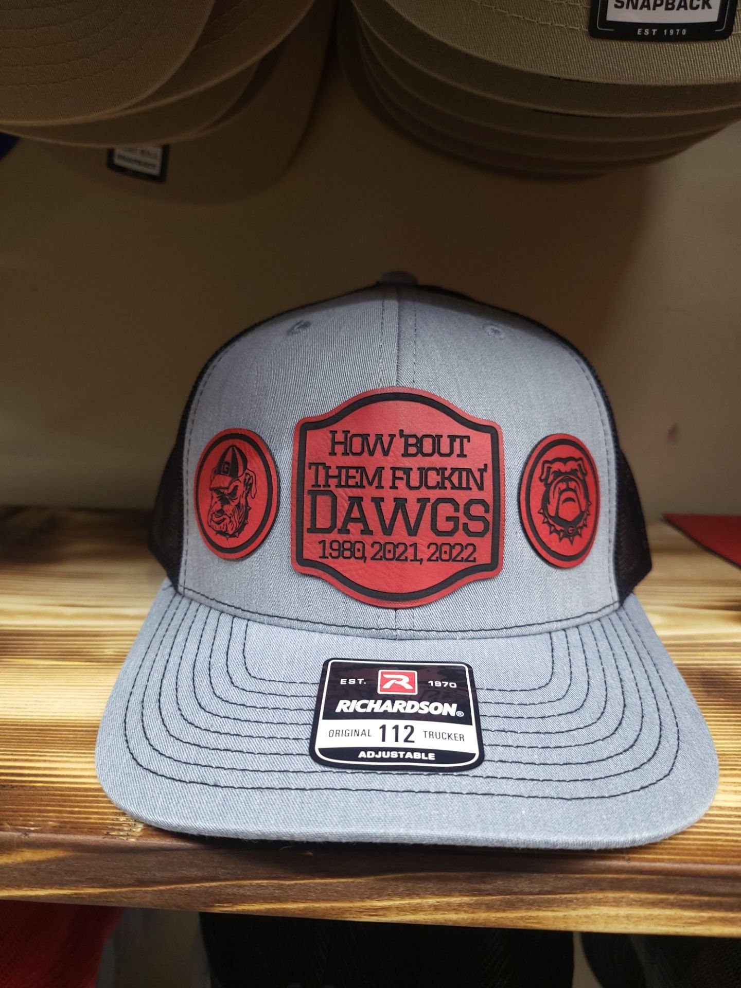 Richardson 112 hat with custom leather patch