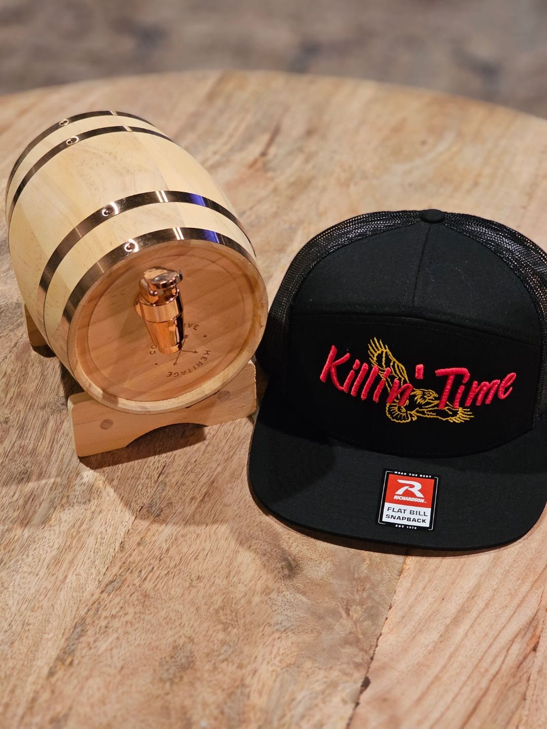 Killin' Time embroidered hats on Richardson 112 or 168